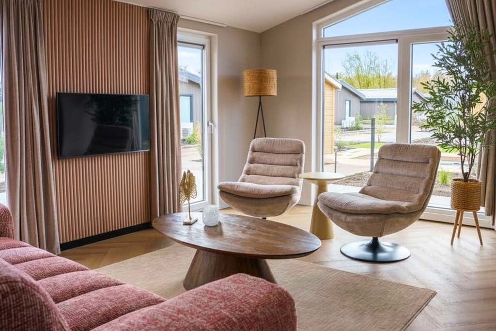 Woonkamer van de 8-persoons Villa Parkzicht